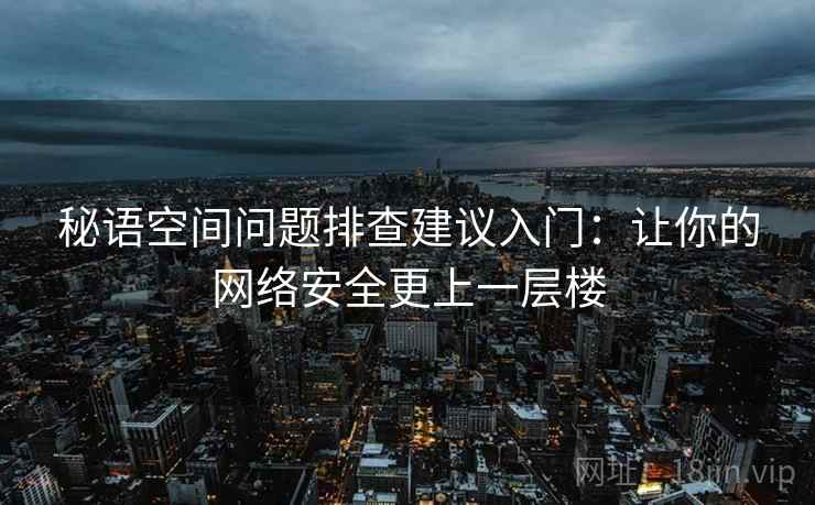 秘语空间问题排查建议入门：让你的网络安全更上一层楼